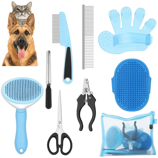 9pcs Dog Grooming Kit
