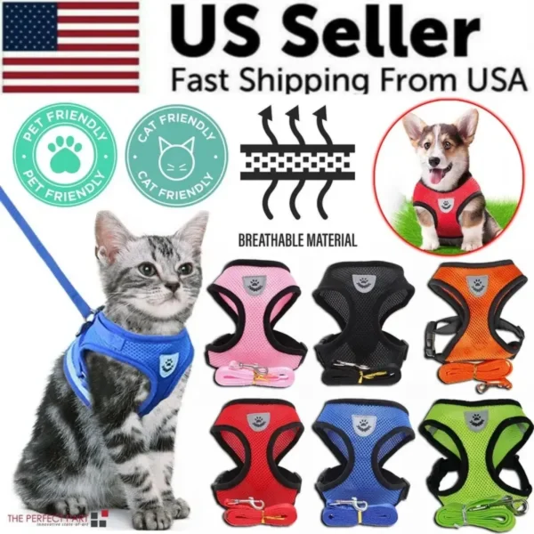Cat Dog Harness adjustable